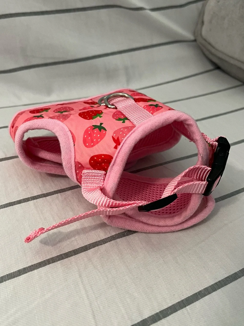 Pink Strawberry Print Pet Harness